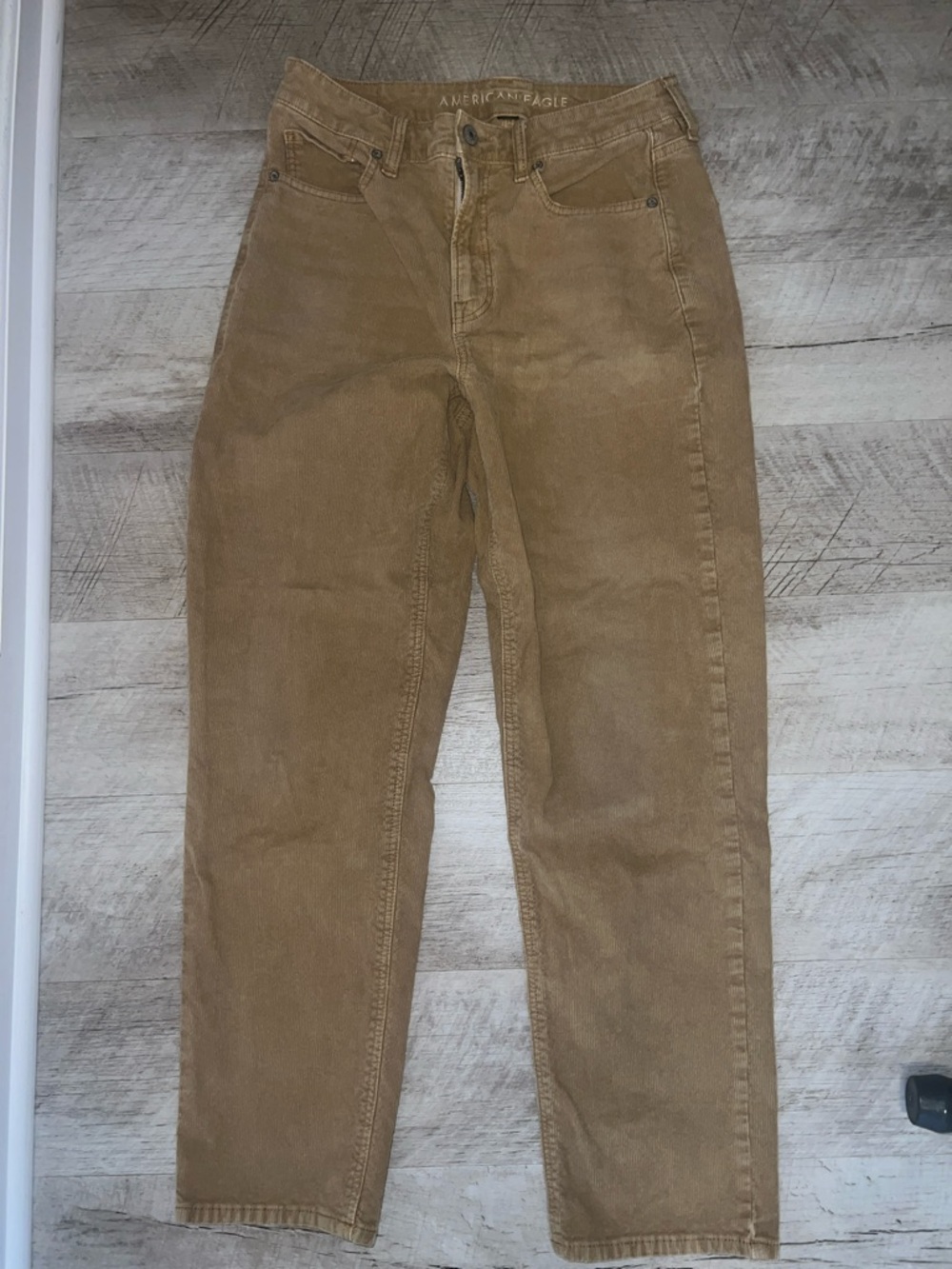 American Eagle Outfitters Tan Corduroy Mom Straight-Leg Pants